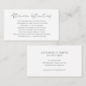 Einfache Elegante Minimalistisch Moderne Lashes Visitenkarte (Vorne/Hinten)