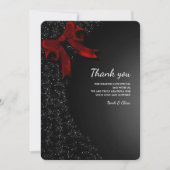 Einfache Elegante Minimalistisch Red Bow Dankeschö Dankeskarte (Vorderseite)