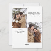 Einfache Elegante Minimalistisch Weihnachten 3 Fot (Rückseite)