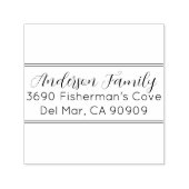 Einfache elegante Minimalistisch-White-Monogramm Permastempel (Design)