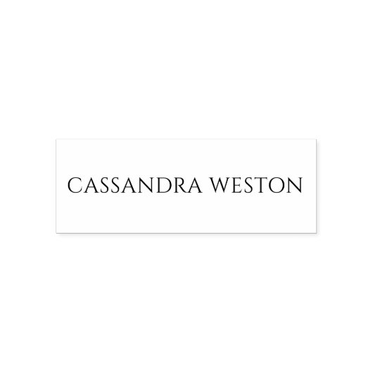 Einfache Elegante Minimalistische #4 Nur Name Permastempel (Design)