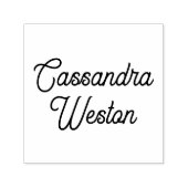 Einfache Elegante Minimalistische #7XL-Skriptbezei Permastempel (Design)