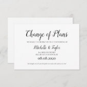 Einfache elegante Minimalistische Änderung der Kar Mitteilungskarte (Vorne/Hinten)