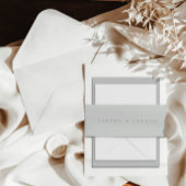 Einfache, elegante Minimalistische Blauen Hochzeit Einladungsbanderole