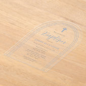 Einfache, elegante Minimalistische Blaufe Acryleinladungen (Ablage )