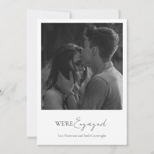 Einfache, elegante Minimalistische Foto-Engagement Einladung