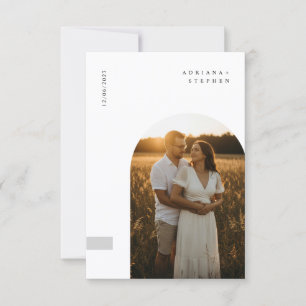 Einfache Elegante Minimalistische Foto-Hochzeit im Einladung