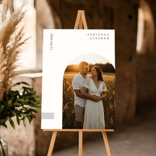 Einfache Elegante Minimalistische Foto-Hochzeit im Einladung