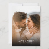 Einfache, elegante Minimalistische Foto Hochzeit Save The Date (Vorderseite)