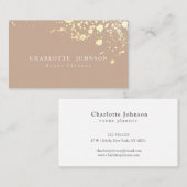 Einfache Elegante Minimalistische Gold Spritzer Visitenkarte (Vorne/Hinten)