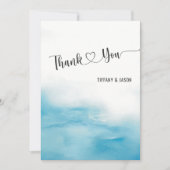 Einfache Elegante Minimalistische Hochzeit Dankeskarte (Vorderseite)