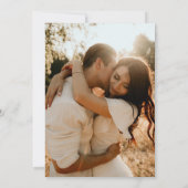 Einfache, elegante Minimalistische Hochzeit mit zw Save The Date (Rückseite)