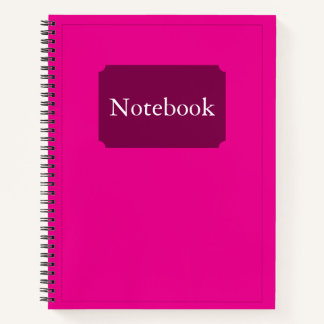 Einfache Elegante Minimalistische Hot Pink Chic Sp Notizblock