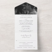 Einfache Elegante Minimalistische klassische Foto  All In One Einladung (Innen Boden)