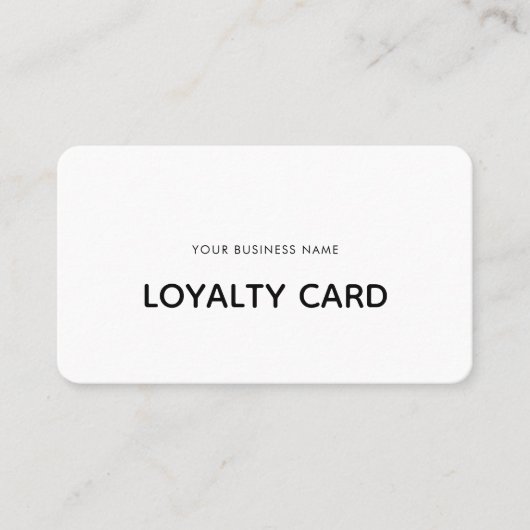 Einfache Elegante Minimalistische Kundenbindung Visitenkarte (Vorderseite)