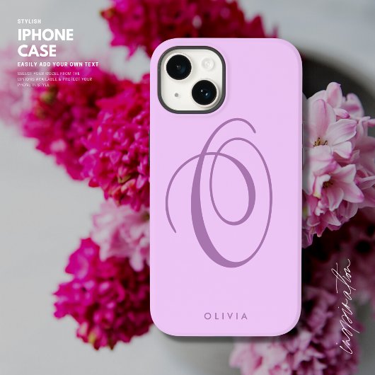 Einfache Elegante Minimalistische Lilac-Lila Skrip Case-Mate iPhone Hülle