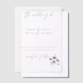 Einfache elegante minimalistische Marinekalligraph Pergament Einladungen (Versetzt)