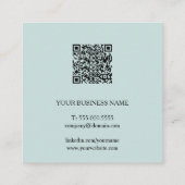 Einfache Elegante Minimalistische moderne QR-Codes Quadratische Visitenkarte (Rückseite)