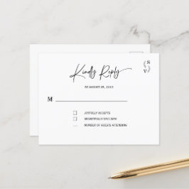 Einfache Elegante Minimalistische personalisierte  Postkarte