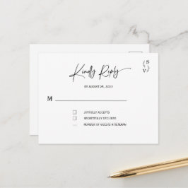 Einfache Elegante Minimalistische personalisierte Postkarte
