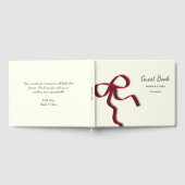 Einfache Elegante Minimalistische Red Bow Gästebuch (Voll)