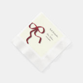 Einfache Elegante Minimalistische Red Bow Serviette (Ecke)
