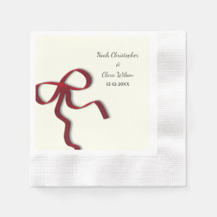 Einfache Elegante Minimalistische Red Bow Serviette