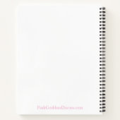 Einfache Elegante Minimalistische Rosa Chic Spiral Notizblock (Rückseite)