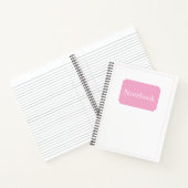 Einfache Elegante Minimalistische Rosa Chic Spiral Notizblock (Innenseite)