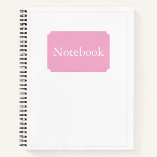 Einfache Elegante Minimalistische Rosa Chic Spiral Notizblock