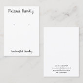 Einfache Elegante Minimalistische Schmuckverzeichn Visitenkarte (Vorne/Hinten)