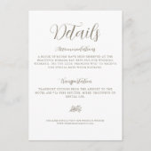 Einfache Elegante minimalistische Skripteindrücke Begleitkarte (Vorderseite)