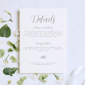 Einfache Elegante minimalistische Skripteindrücke Begleitkarte