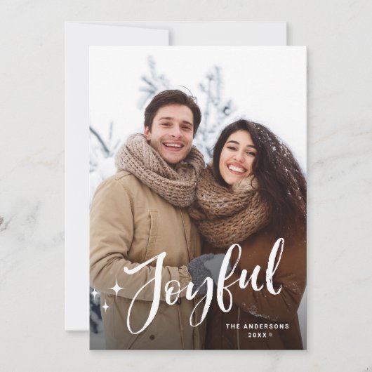 Einfache Elegante Minimalistische Weihnachten 4 Fo (Vorderseite)