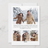 Einfache Elegante Minimalistische Weihnachten 5 Fo (Rückseite)