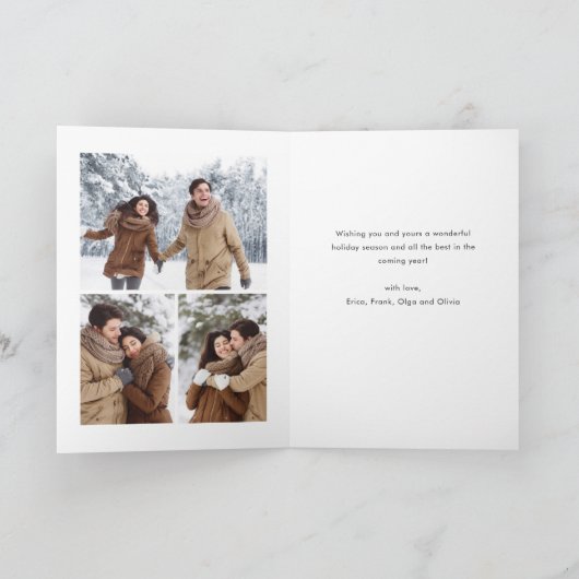 Einfache Elegante Minimalistische Weihnachten 5 Fo (Innenseite)