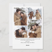 Einfache Elegante Minimalistische Weihnachten 5 Fo (Rückseite)