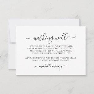 Einfache elegante Minimalistische WunschWell-Card Mitteilungskarte