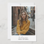 Einfache Elegante Miss an Mrs. Brautparty Foto Einladung (Vorderseite)