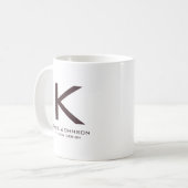 Einfache elegante Mit Monogramm Bezeichnung Kaffeetasse (Vorderseite Links)