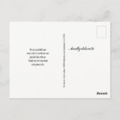 Einfache Elegante Mod Script Foto Hochzeit Vielen Postkarte (Rückseite)