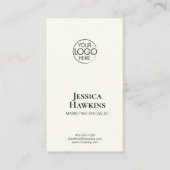 Einfache Elegante Modern Logo Black Noir Beruflich Visitenkarte (Vorderseite)