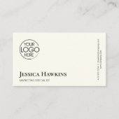 Einfache Elegante Modern Logo Black Noir Beruflich Visitenkarte (Vorderseite)