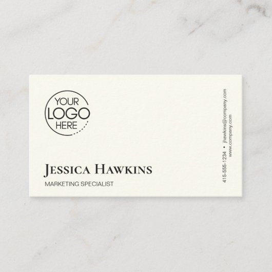 Einfache Elegante Modern Logo Black Noir Beruflich Visitenkarte (Vorderseite)