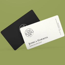 Einfache Elegante Modern Logo Black Noir Beruflich Visitenkarte