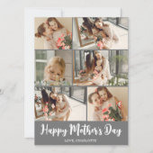 Einfache Elegante Modern Mothers Day Foto Collage Feiertagskarte (Vorderseite)