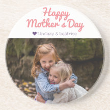 Einfache Elegante Modern Mothers Day Foto Name