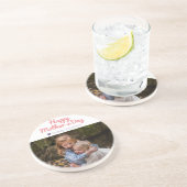 Einfache Elegante Modern Mothers Day Foto Name Getränkeuntersetzer (Seite)