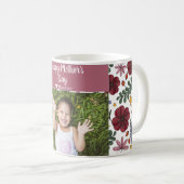 Einfache Elegante Modern Mothers Day Foto Name Kaffeetasse (VorderseiteRechts)