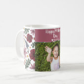 Einfache Elegante Modern Mothers Day Foto Name Kaffeetasse (Vorderseite Links)